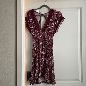 Burgundy Free People Dress